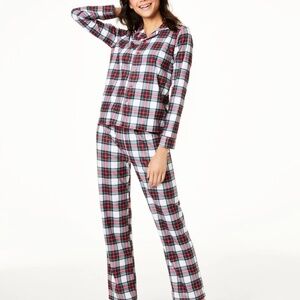 Women’s Holiday Christmas Stewart Plaid 2 Piece Pajama Set XXL